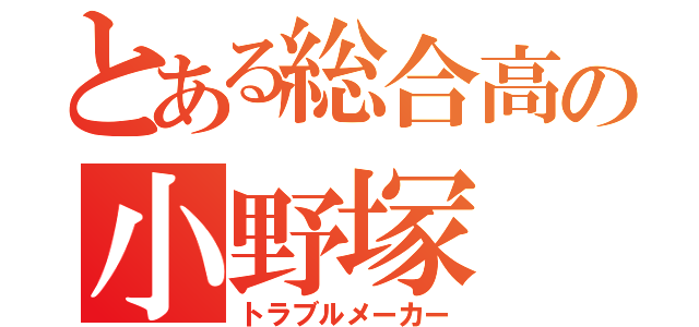 とある総合高の小野塚（トラブルメーカー）