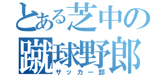 とある芝中の蹴球野郎（サッカー部）