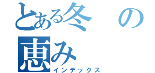 とある冬の恵み（インデックス）