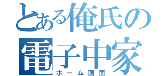 とある俺氏の電子中家（ホーム画面）