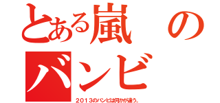 とある嵐のバンビ（２０１３のバンビは何かが違う。）