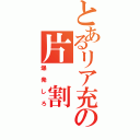 とあるリア充の片 割 れ（爆 発 し ろ）