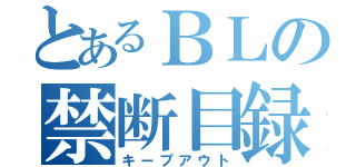 とあるＢＬの禁断目録（キープアウト）