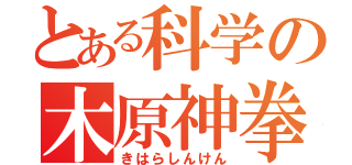 とある科学の木原神拳（きはらしんけん）