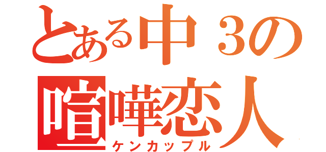 とある中３の喧嘩恋人（ケンカップル）