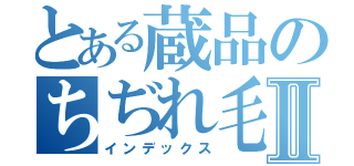 とある蔵品のちぢれ毛Ⅱ（インデックス）