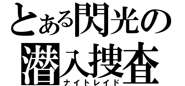 とある閃光の潜入捜査（ナイトレイド）