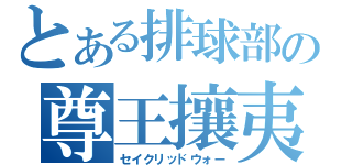 とある排球部の尊王攘夷（セイクリッドウォー）