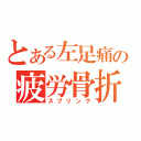 とある左足痛の疲労骨折前（スプリング）