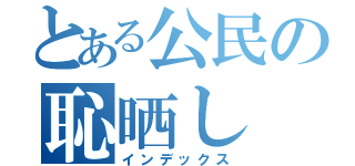 とある公民の恥晒し（インデックス）