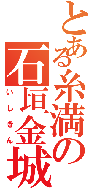 とある糸満の石垣金城（いしきん）