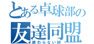 とある卓球部の友達同盟（終わらない絆）