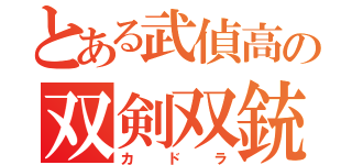 とある武偵高の双剣双銃（カドラ）