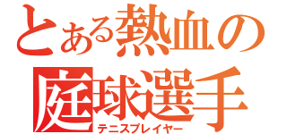 とある熱血の庭球選手（テニスプレイヤー）