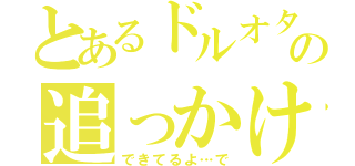 とあるドルオタの追っかけ日記（できてるよ…で）