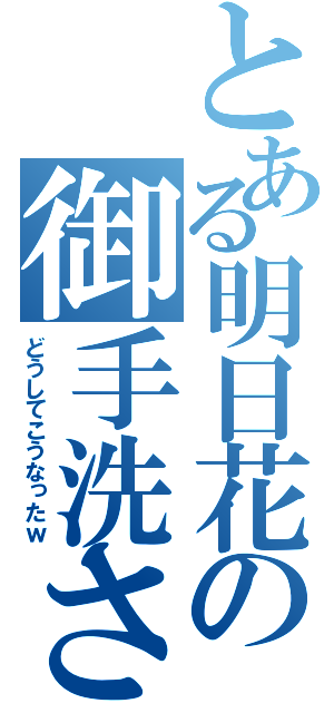 とある明日花の御手洗さん（どうしてこうなったｗ）