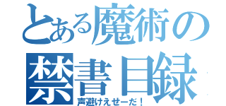 とある魔術の禁書目録（声避けえせーだ！）