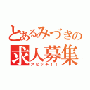 とあるみづきの求人募集（アビッチ！！）