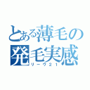 とある薄毛の発毛実感（リーヴ２１）