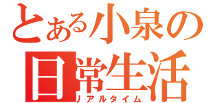 とある小泉の日常生活（リアルタイム）