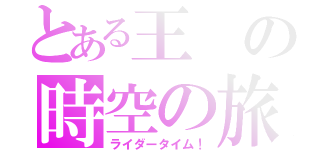 とある王の時空の旅（ライダータイム！）