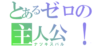 とあるゼロの主人公！（ナツキスバル）