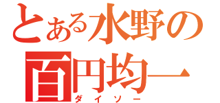 とある水野の百円均一（ダイソー）