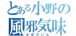 とある小野の風邪気味（かぜひいた）