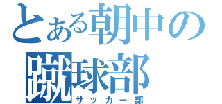 とある朝中の蹴球部（サッカー部）