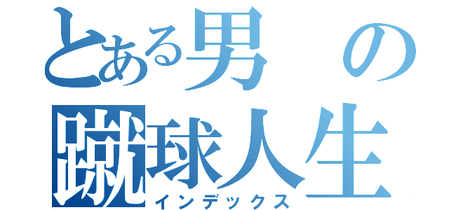 とある男の蹴球人生（インデックス）