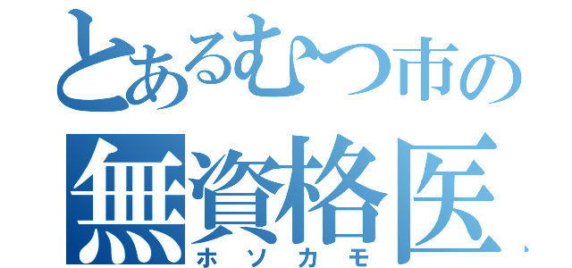 とあるむつ市の無資格医（ホソカモ）