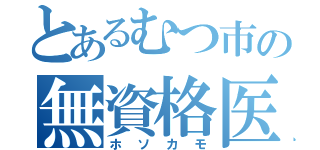 とあるむつ市の無資格医（ホソカモ）