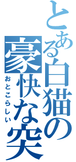 とある白猫の豪快な突撃（おとこらしい）