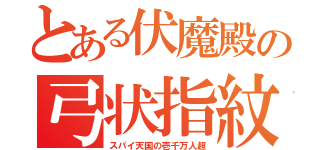 とある伏魔殿の弓状指紋（スパイ天国の壱千万人超）