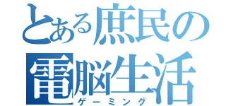 とある庶民の電脳生活（ゲーミング）