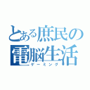 とある庶民の電脳生活（ゲーミング）