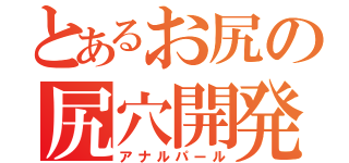 とあるお尻の尻穴開発（アナルパール）