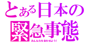 とある日本の緊急事態（みんな力を合わせよう！）