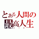 とある人間の最高人生（ニート）