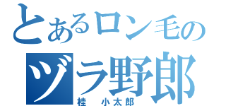 とあるロン毛のヅラ野郎（桂 小太郎 ）