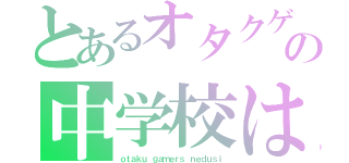 とあるオタクゲーマーの中学校は２新堂です（ｏｔａｋｕ ｇａｍｅｒｓ ｎｅｄｕｓｉ）