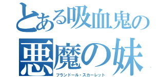 とある吸血鬼の悪魔の妹（フランドール・スカーレット）