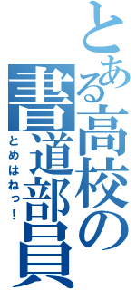 とある高校の書道部員（とめはねっ！）