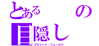 とあるの目隠し（ブラインド・フォールド）