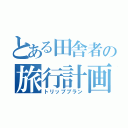 とある田舎者の旅行計画（トリッププラン）