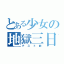 とある少女の地獄三日（テスト前）