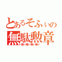 とあるそふぃの無駄勲章（痛い痛い痛い痛い）