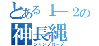 とある１―２の神長縄（ジャンプロープ）