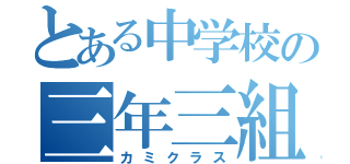 とある中学校の三年三組（カミクラス）