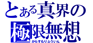 とある真界の極限無想（からすもりふういん）